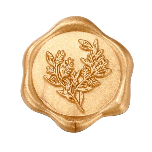 15Pcs Light Gold Glue Gun Sealing Wax Sticks for Wax Seal Stamp (15 Count)