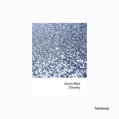Resin Glitter Azure Blue 100g Chunky Polyurethane & Epoxy Glitter (3.5 Ounce)