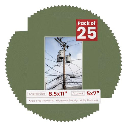 5x7 Mat for 8.5x11 Frame (25 Count)