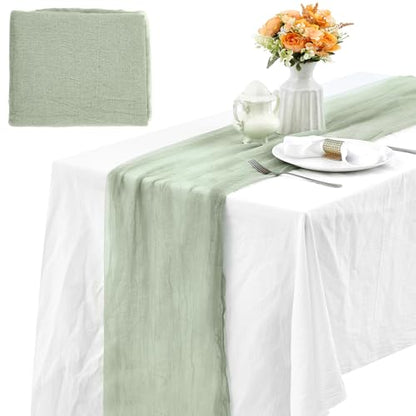 Halloween Cheese Cloth 35.43 x 393.7 Inch Sage Green Cheesecloth Roll for Crafts Large Cotton Muslin Gauze Fabric for Halloween Outdoor & Indoor Spooky Decoration