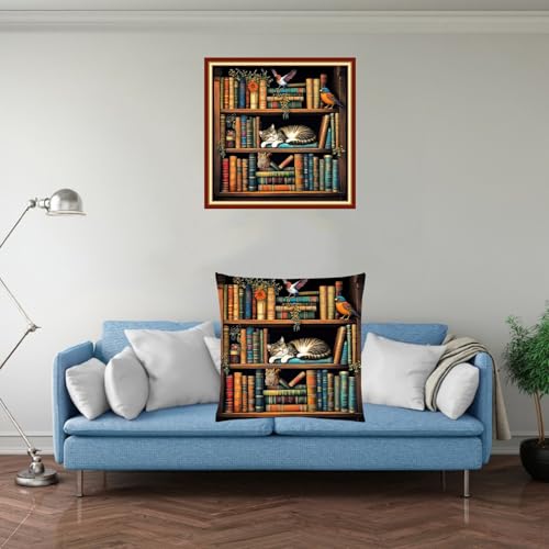 Stamped Cross Stitch Kits for Adults Beginners Pillow Needlepoint Kit with Embroidery Pattern Needlework Kit Prestamped Stitches Kit 11CT Cross Stitching