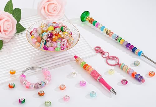 Multicolor Large Hole Beads (100 Count)