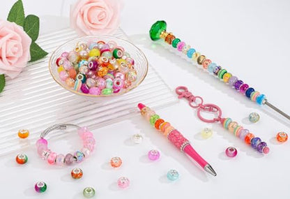 Multicolor Large Hole Beads (100 Count)