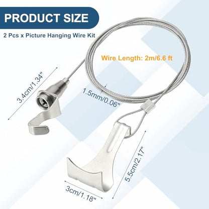 2Pcs Picture Hanging Wire Kit (2 Count)