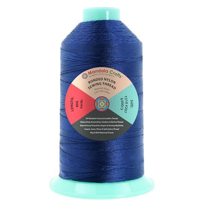 Size 207 630D T210 Navy Blue Bonded Nylon Thread