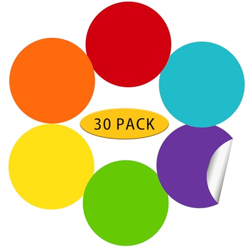 6" Round Large Colored Stickers Labels