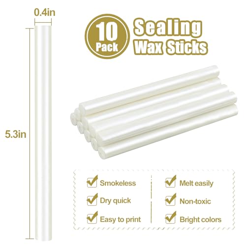 Glue Gun Sealing Wax Sticks for Wax Seal Stamp (10 Count)