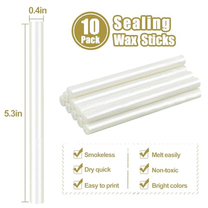 Glue Gun Sealing Wax Sticks for Wax Seal Stamp (10 Count)