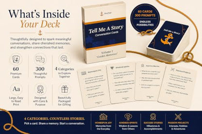 Tell Me a Story™ Conversation Cards for Seniors & Families