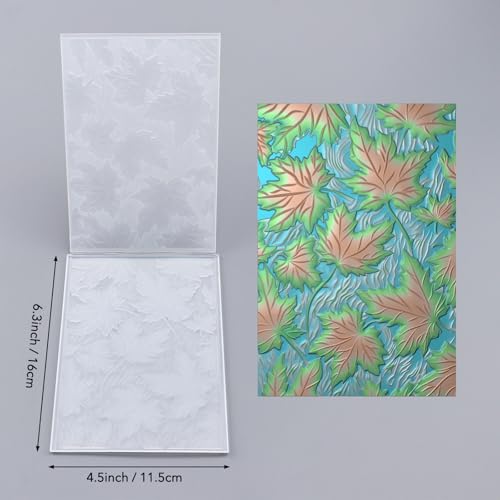 3D Autumn Theme Plastic Embossing Folders Maple Leaf for DIY Scrapbooking Photo Album Card Paper Craft Decoration for Card Making