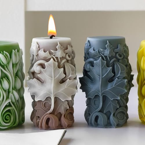Maple Leaf Embossed Candle Molds