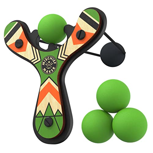 Mischief Maker® Wooden Slingshot for Kids with Soft Foam Balls (4 Count)