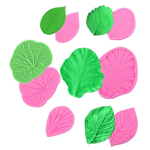 Flower Silicone Veiner Mold Set (8 Count)