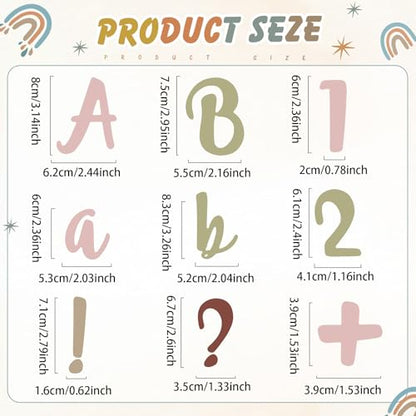 221 Pcs Boho Bulletin Board Letters for Classroom Wall (221 Count)