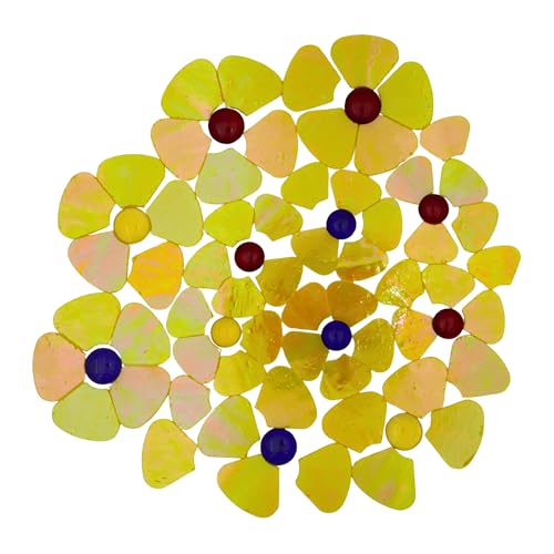 Iridescent Flower Mosaic Tiles