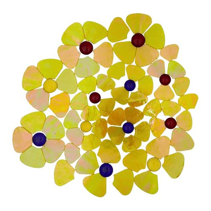 Iridescent Flower Mosaic Tiles