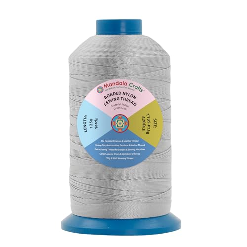 Size 138 420D T135 Gray Bonded Nylon Thread (3750 Foot)