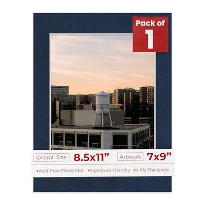8.5x11 Mat Bevel Cut for 7x9 Photos
