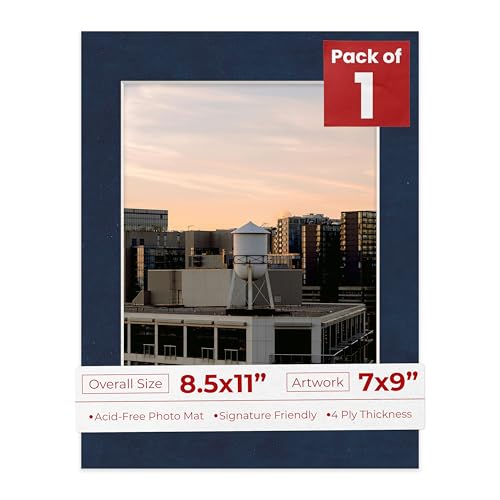 8.5x11 Mat Bevel Cut for 7x9 Photos