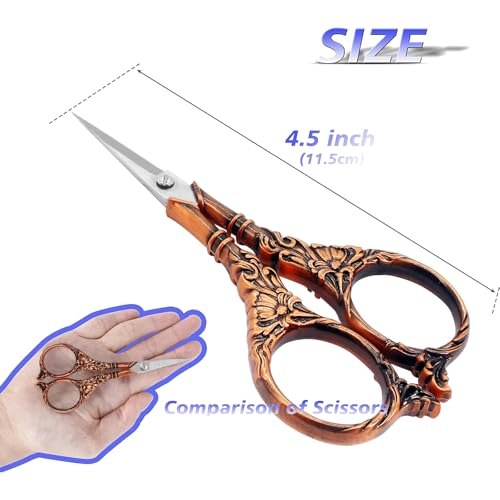 4.5Inch Vintage Crochet Embroidery Scissors Small Sharp Pointed