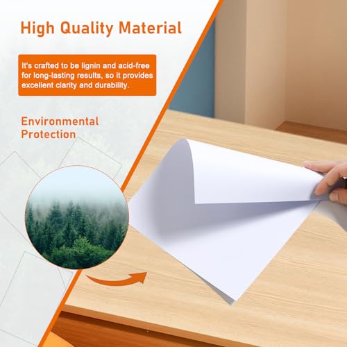 40 Sheets Bright White Cardstock 8.5 x 11 Printer Paper 75lb (40 Count)