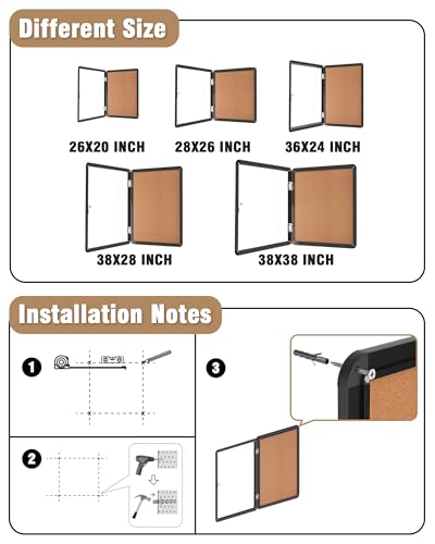 36"x24" Enclosed Bulletin Board
