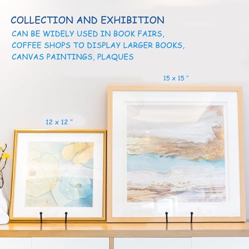 5 Pack 12 Inch Black Picture Stands Plate Stands for Display Large Book Stands for Picture (5 Count)
