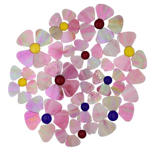 Iridescent Flower Mosaic Tiles (12 Count)