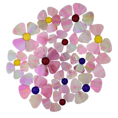 Iridescent Flower Mosaic Tiles (12 Count)