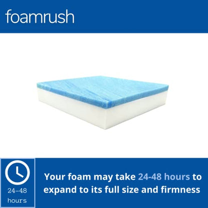 10" x 24" x 24" Cool Gel Memory Foam Bench Cushion Replacement Medium Firm