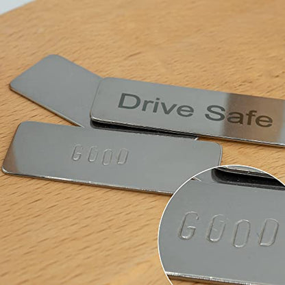 304 Stainless Steel Engraving Blank Tags Rectangle Stamping Blanks Without Holes 1.96inch*0.7inch 25 Pack