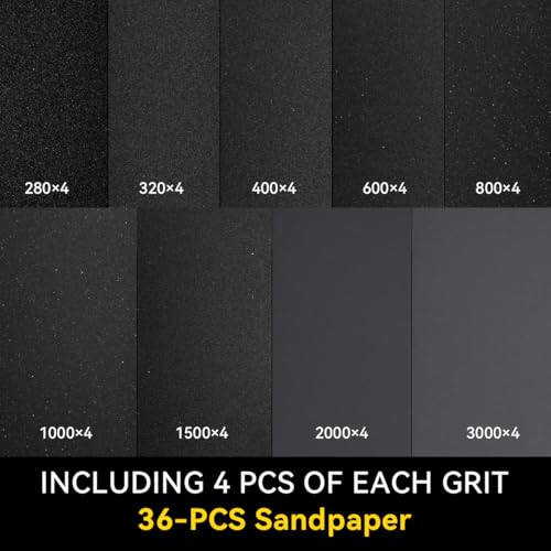 36 Pcs Wet Sand Paper Assortment