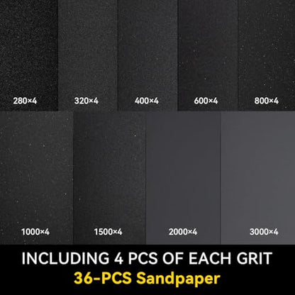36 Pcs Wet Sand Paper Assortment