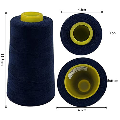 4 Cones of 3000 Yards Each Spool Thread for All Purpose (36000 Foot)