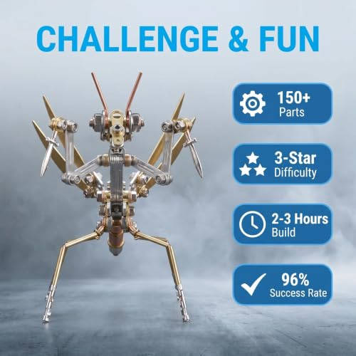 Steampunk Mantis 3D Metal Puzzle Model Mechanical Kits 150+ Parts 2