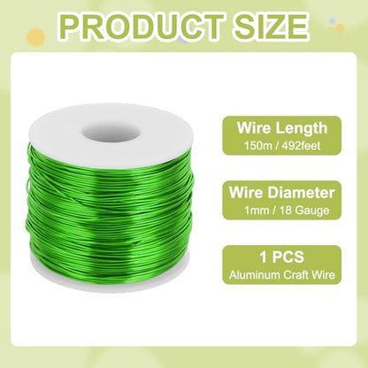 18 Gauge Anodized Aluminum Craft Wire Bendable Bonsai Training Wire 492 Feet 1mm for Sculpting Crafts Wreath Floral Beading Jewelry Making