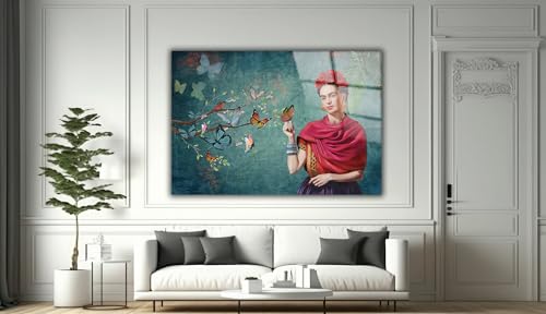 Frida Kahlo Glasss Wall Art Print
