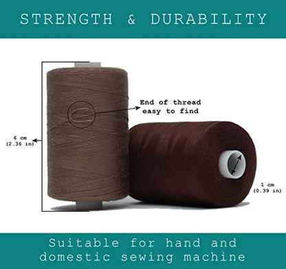 Sewing Thread in Brown Color Tones (30000 Foot)