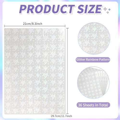 36 Sheets Holographic Sticker Paper