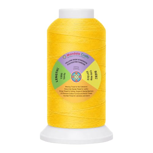 Yellow Tex 70 Polyester Heavy Duty Thread for Upholstery