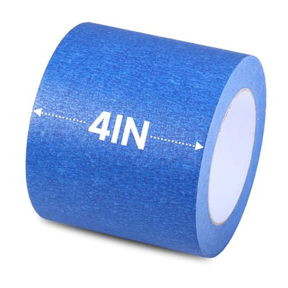 Wide Blue Painters Tape 4 Inch x 55 Yards Masking Tape (165 Foot)