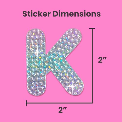 Sparkly Rhinestone Alphabet Letter Sticker K