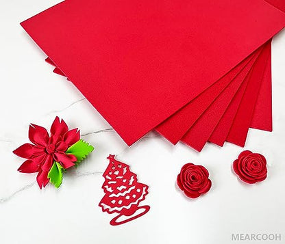 Red Foam Sheets Crafts 9x12 Inch 2mm Eva Color Craft Foam Paper for Crafts Project Preschoolers Classroom Scrapbooking DIY Cosplay (10 Count)