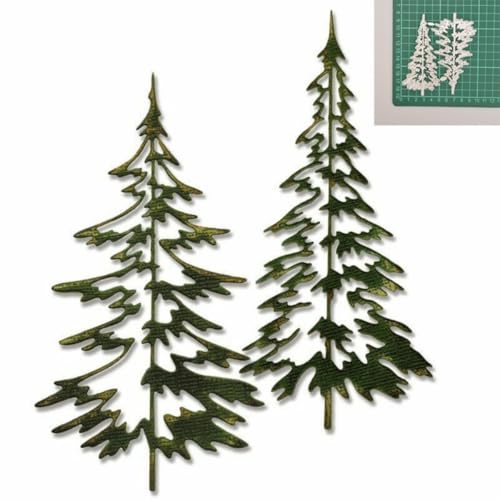 Metal Cutting Dies DIY Merry Christams Embossing Stencil Template Scrapbooking Card Making Mold Photo Album Arts Crafts Tools (2 Count)