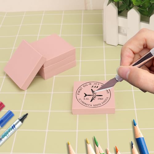 60 Pcs 2"x2" Rubber Carving Blocks (6.2 Count)