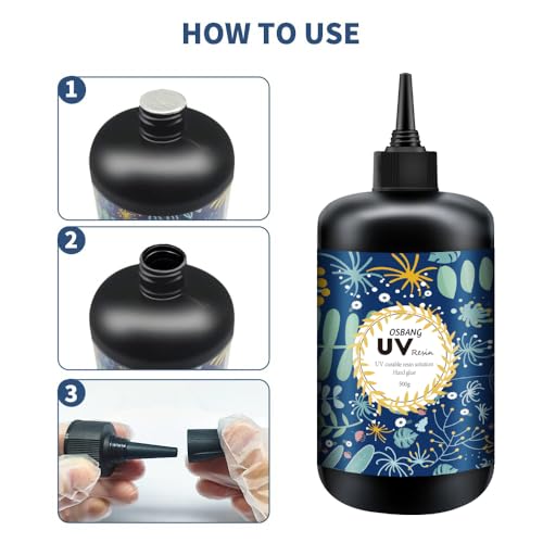 Crystal Clear Hard UV Resin Upgraded Formula Ultraviolet Fast Curing for Jewelry Making Craft Decoration (50 Fl Oz)