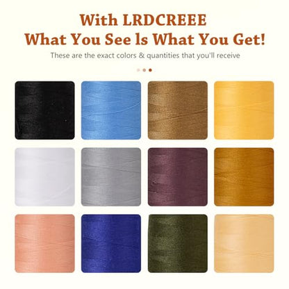 12PCS Sewing Thread Kit 30wt Spools (9600 Foot)