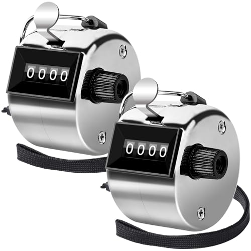 2 Pack Tally Counter Clicker 4 Digit Number for School Event