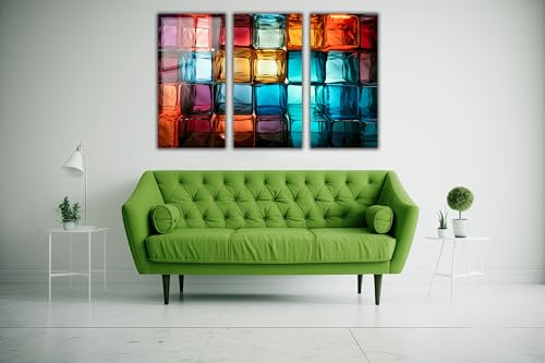 Magical Light Play and Stunning Colors Tempered Glass Wall Art Painting for Living Room