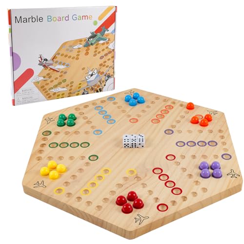 Large 20 inches Wood Wahoo Marble Board Game 2 Sided Game 2